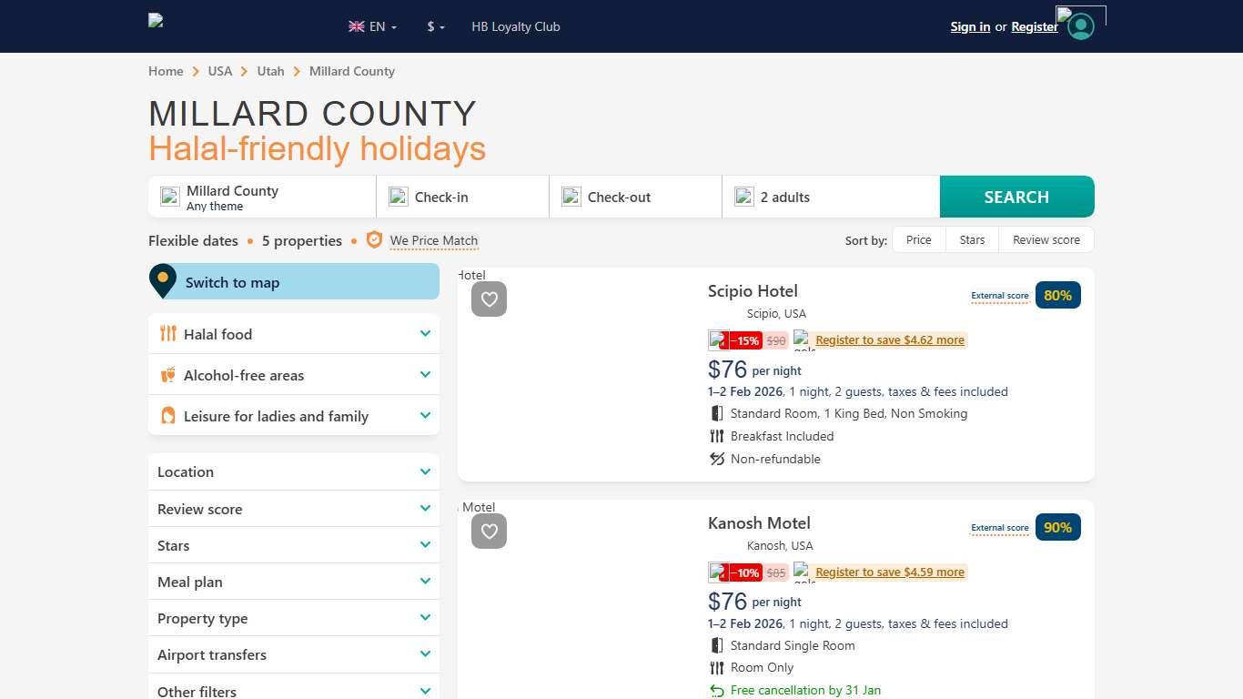 Halal-friendly holidays in Millard County 2026